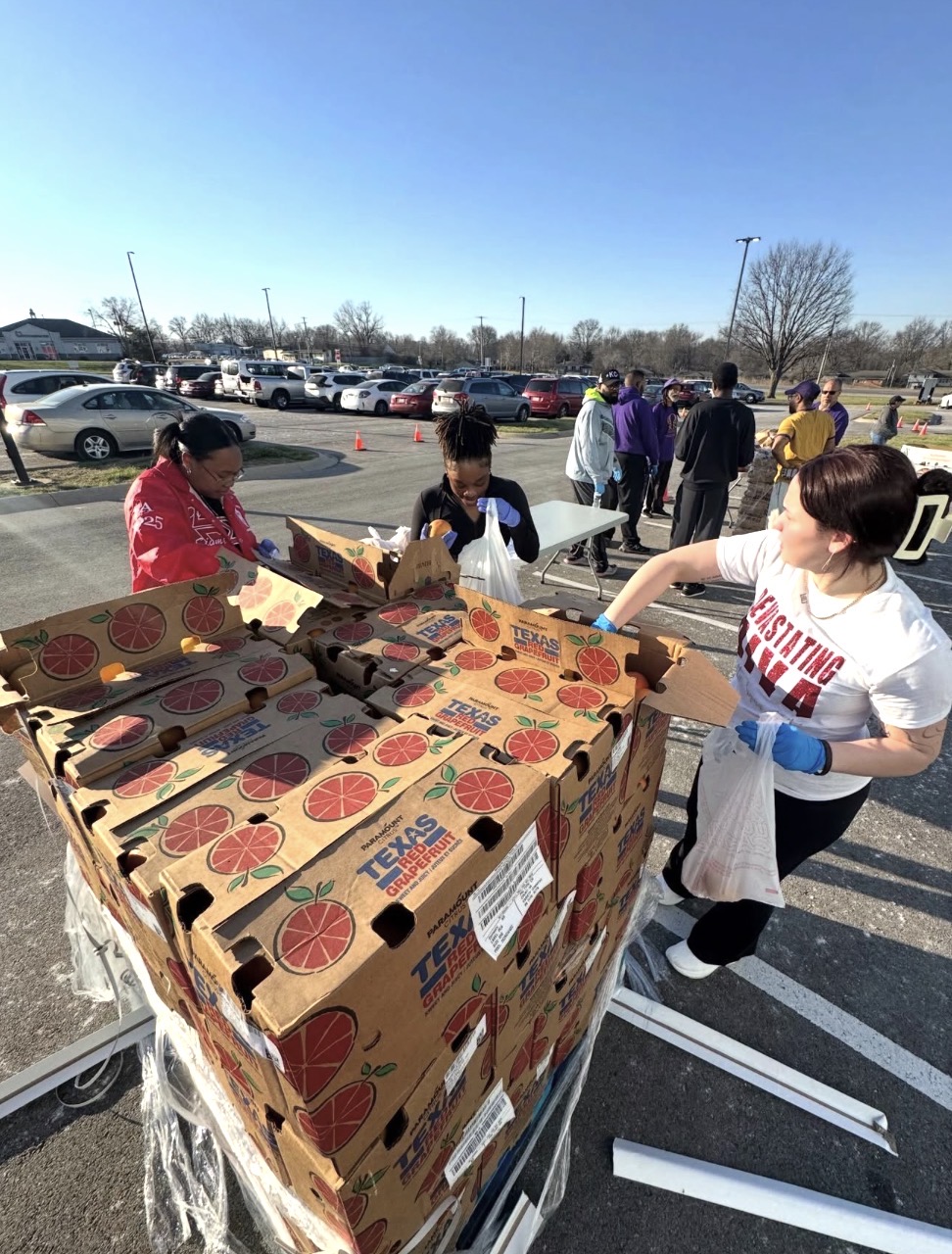 Delta Day of Service food distribution